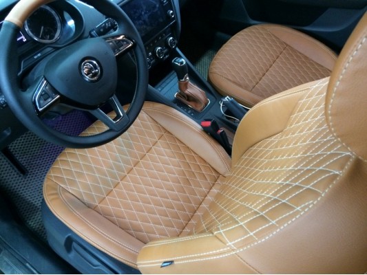 Каркасные авточехлы на Skoda Octavia A7 FL